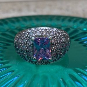 Amethyst CZ Silver ring